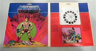 VINTAGE TALKING VIEW MASTER MASTERS OF THE UNIVERSE HE MAN 3-D CARTRIDGE ALBUM -